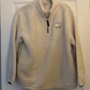 Ivory Ella white Sherpa pullover